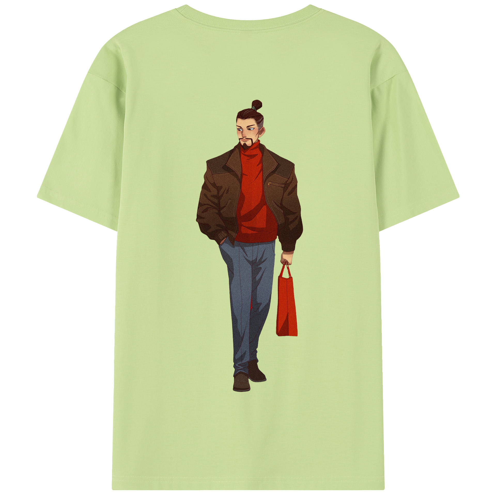 （画像用） Ne Zha 2 ナタ 魔童の大暴れ 綿100％半袖Tシャツ（背面プリント）